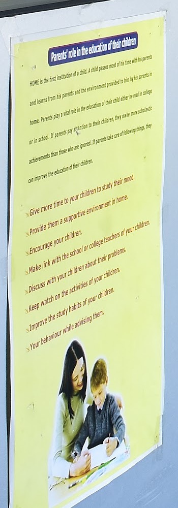 A poster at EDU-CARE titled Parents’ role in the education of their children
